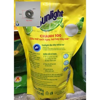 ( Ảnh Thật ) Nước Rửa Chén Sunlight Túi 725ml (Chanh-Trà Xanh)
