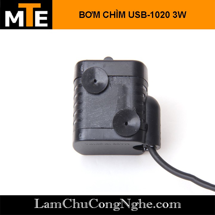 Bơm Chìm USB-1020 3.5V - 9V 3W 200L/H bơm tiểu cảnh, bể cá, điều hòa nước