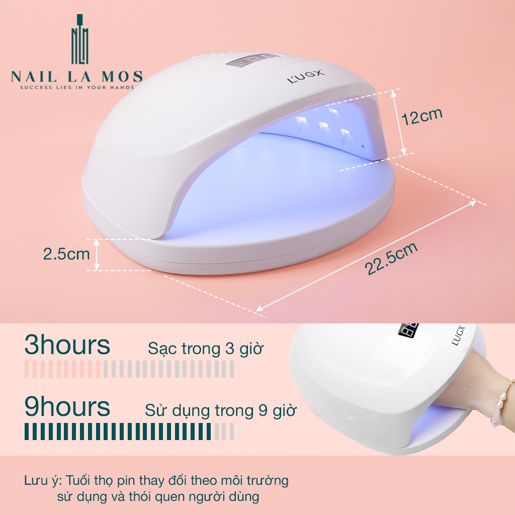 Máy hơ tích điện L'ugx LG200S chính hãng 60W 36 bóng đèn - Máy hơ gel Lugx cao cấp, đẹp và bền