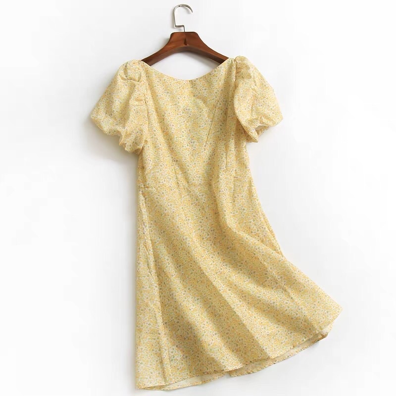 Đầm hoa vàng Ledin