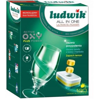 Viên Rửa Chén Bát Ludwik All In One Hộp 120 viên Nhập Khẩu Chính Hãng Ba Lan Hương Chanh
