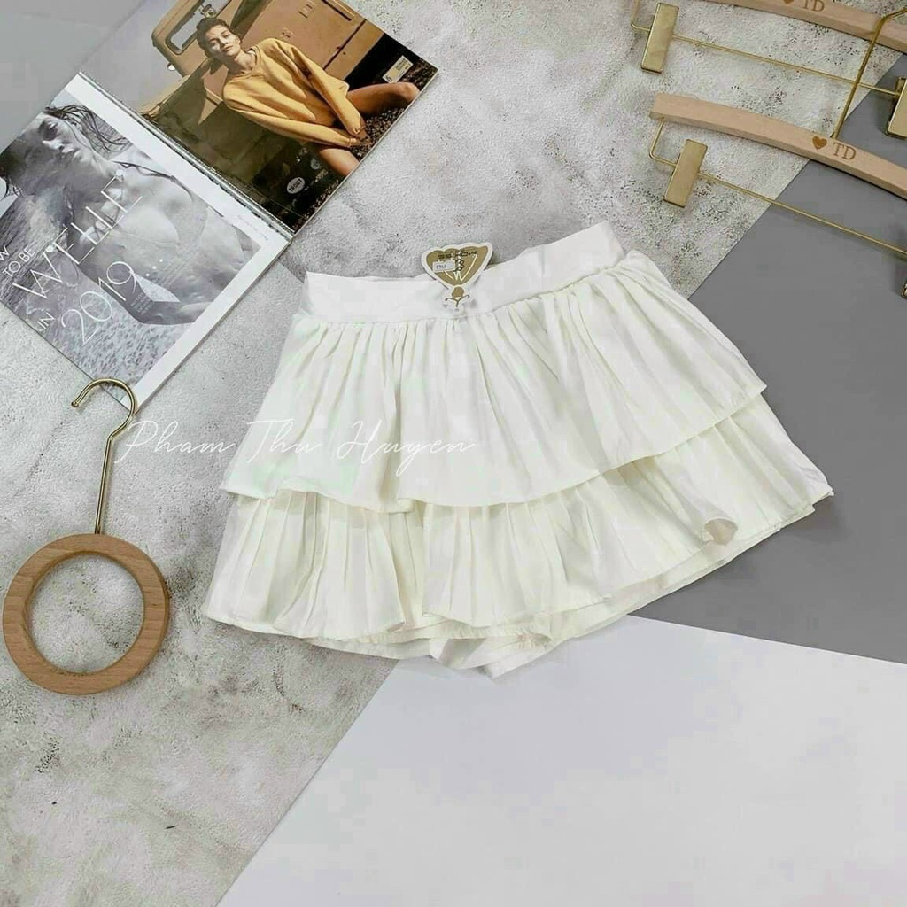 Chân váy xếp ly 2 Tầng có quần trong có 3 size
