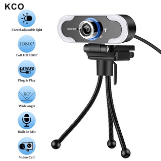 Webcam KCO X15 1080P HD có đèn và micro cho Twitch máy tính bàn laptop Xbox họp thumbnail