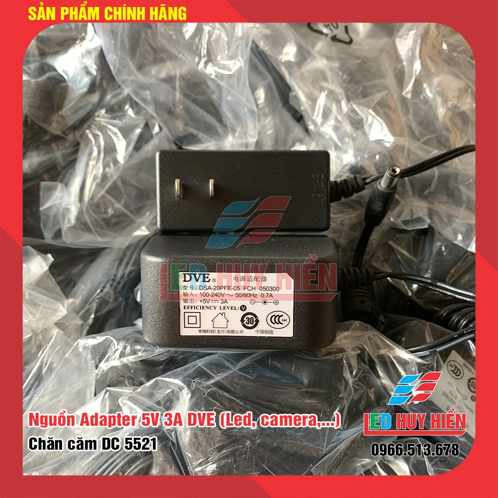 Nguồn 5V 3A DVE  chất lượng, nguồn Led 5V3A 15W DVE chính hãng