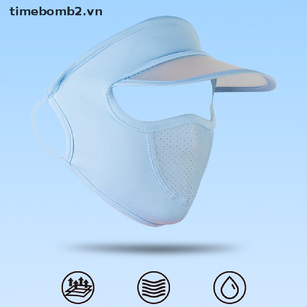 Khẩu Trang Lụa Lạnh Mỏng Thoáng Khí Che Phủ Toàn Diện Cho Nữ