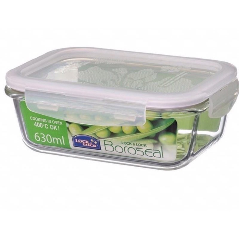 Combo Bộ 2 hộp thủy tinh Lock and Lock, 630ml .