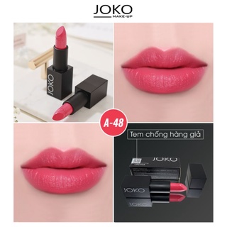 Son thỏi Joko - Son lì không trôi dưỡng bóng chính hãng A48 hồng cam san hô