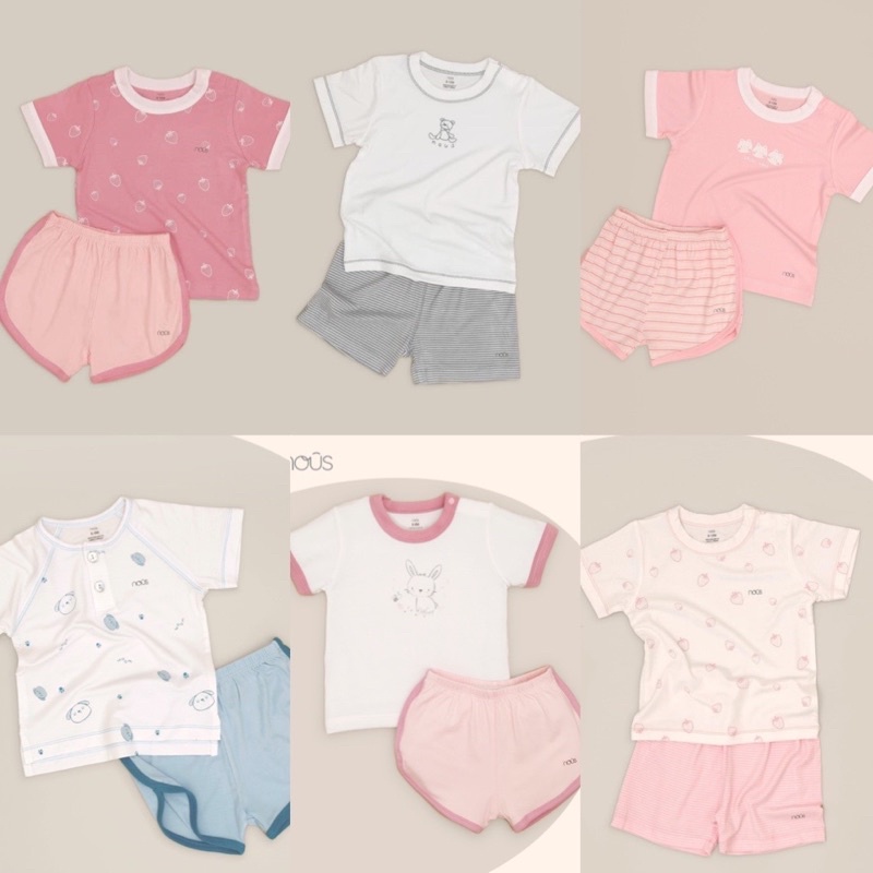 Cài vai cộc Nous vải Petit nhiều màu baby 3-18M