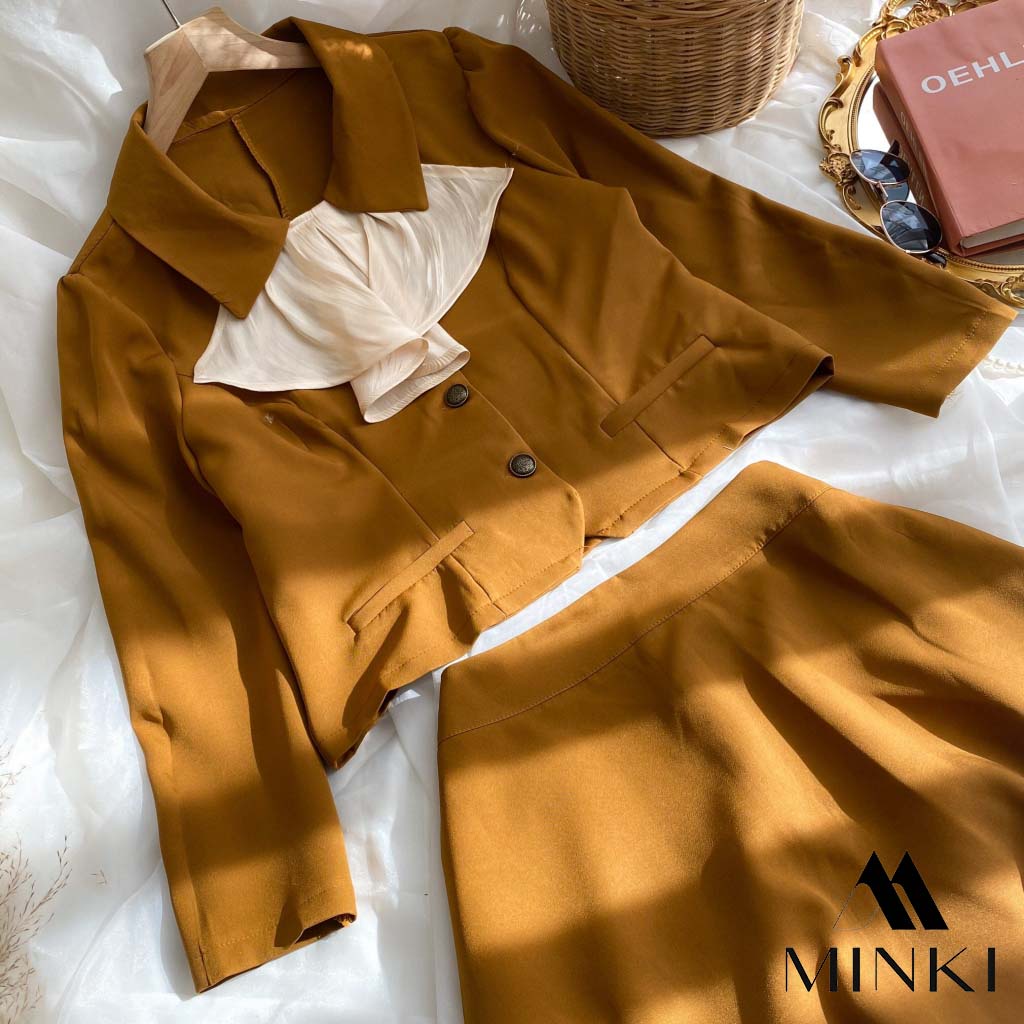 🌸SET SƠ MI NÂU CỔ BÈO TRẮNG - CHẤT LIỆU CAO CẤP - NÂU KẾT HỢP CỔ TRẮNG | BigBuy360 - bigbuy360.vn