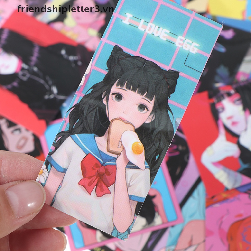 Bộ 37 Miếng Dán Trang Trí Hình Cô Gái anime Nhật Bản