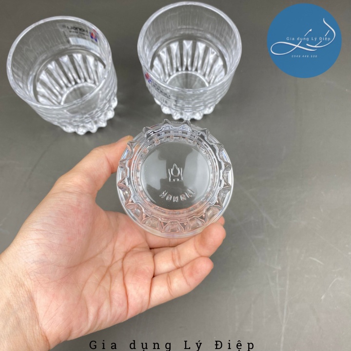 BỘ 6 LY THỦY TINH CAO CẤP ĐẾ SỌC HONGLI