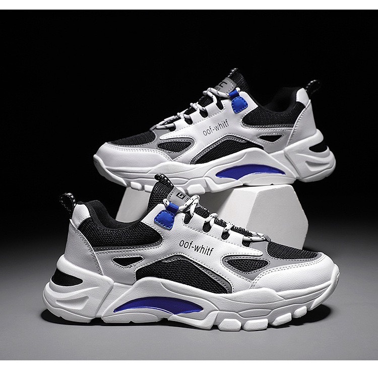 Giày Thể Thao Nam Sneakers Gúcc Dây Kẻ Đế Mềm Thoáng Khí