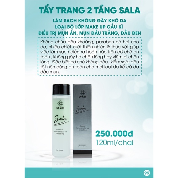 Tẩy Trang 2 Tầng Sala DR CELL 120ml