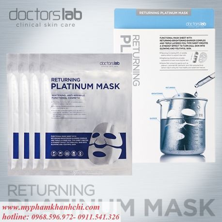 MẶT NẠ DƯỠNG DA PLATINUM MASK DOCTORS LAB-SIÊU TRẮNG DA- CẤP NƯỚC