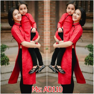 Có size XXL ÁO DÀI CÁCH TÂM MẸ VÀ BÉ PHỐI VIỀN
