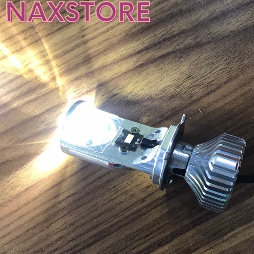 Đèn pha led bi cầu Y6S đèn pha mini cos đổi 3 màu chân H4 gắn được cho xe máy và ô tô -DPL6K3M