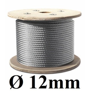 Dây cáp thép mạ kẽm Ø [ 12mm ] dài 1 mét – 1000 mét