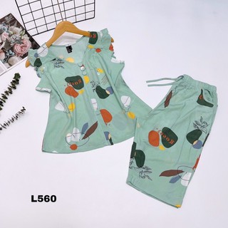 Đồ Bộ Mặc Nhà Tole Lanh VNXK 3 Hạt Nút