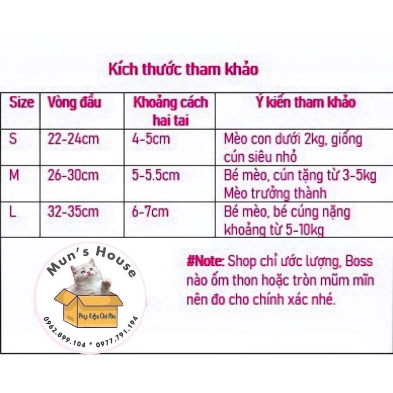 Yếm len hồng quả chuông cho chó mèo