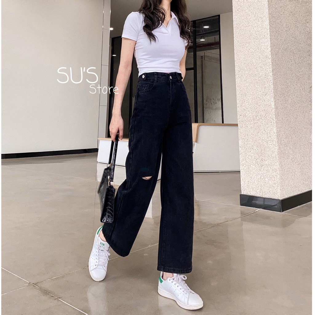 [Mã WASKT304 giảm 15% tối đa 30K đơn 99K] Áo croptop trơn cổ polo A1733 SUSTORE | BigBuy360 - bigbuy360.vn