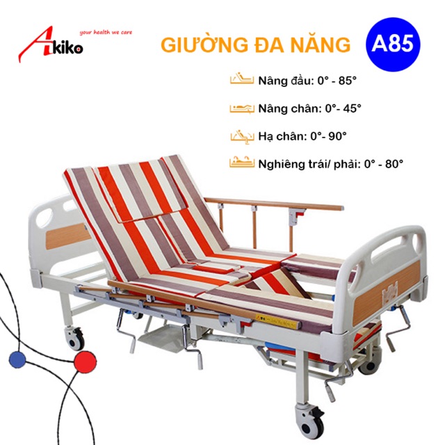 Giường bệnh nhân 5 tay quay