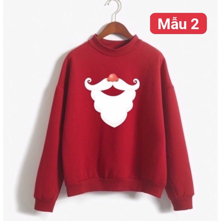Áo nỉ họa tiết noel chất nỉ bông dày siêu ấm 75