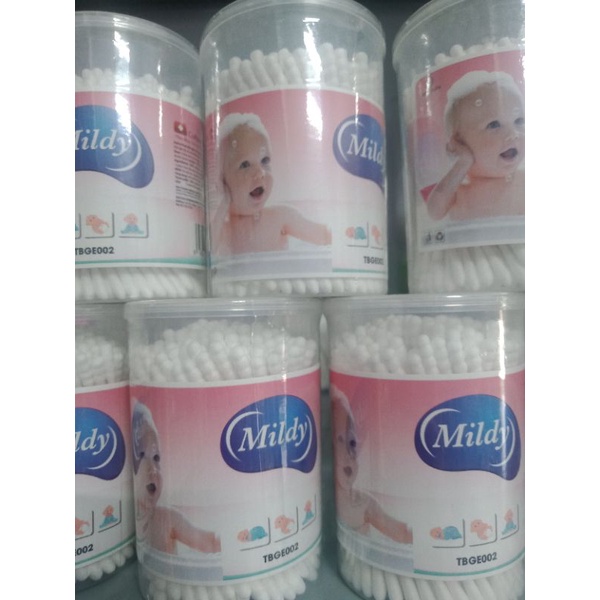 Tăm Bông Cho Bé, Tăm Bông Hana 1 Đầu Dẹp, Tăm Bông Midly Cho Bé