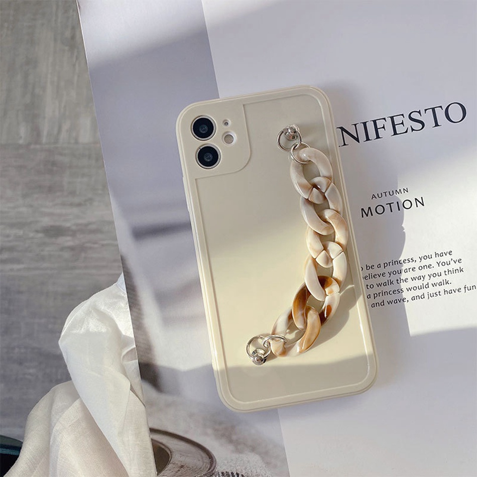 Ốp Điện Thoại Silicone Mềm Họa Tiết Cẩm Thạch Có Dây Đeo Cho iPhone 7 8 Plus 11 12 13 Pro MAX X XR XS MAX SE 2020 2022