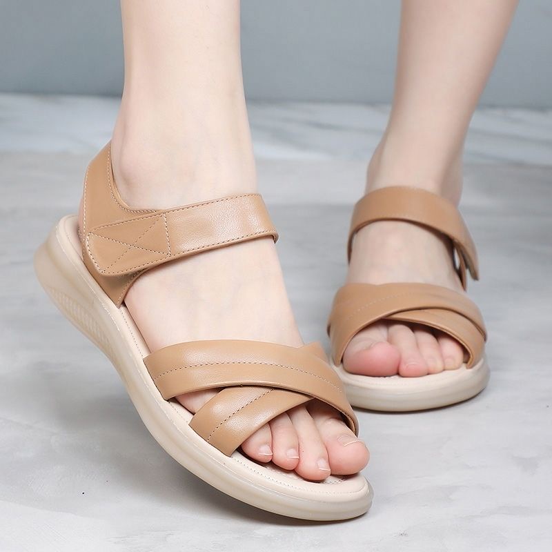Xăng đan Da Đế Mềm Chống Trượt Thoải Mái Thời Trang Đi Biển Cho Nữ