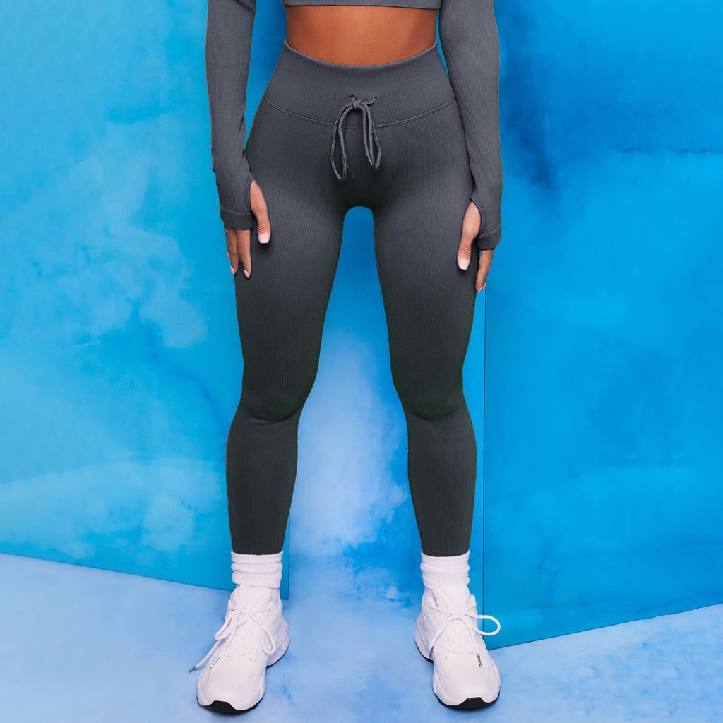 Quần legging thể thao Hoppe Fumeng không đường may thoải mái thời trang cho nữ