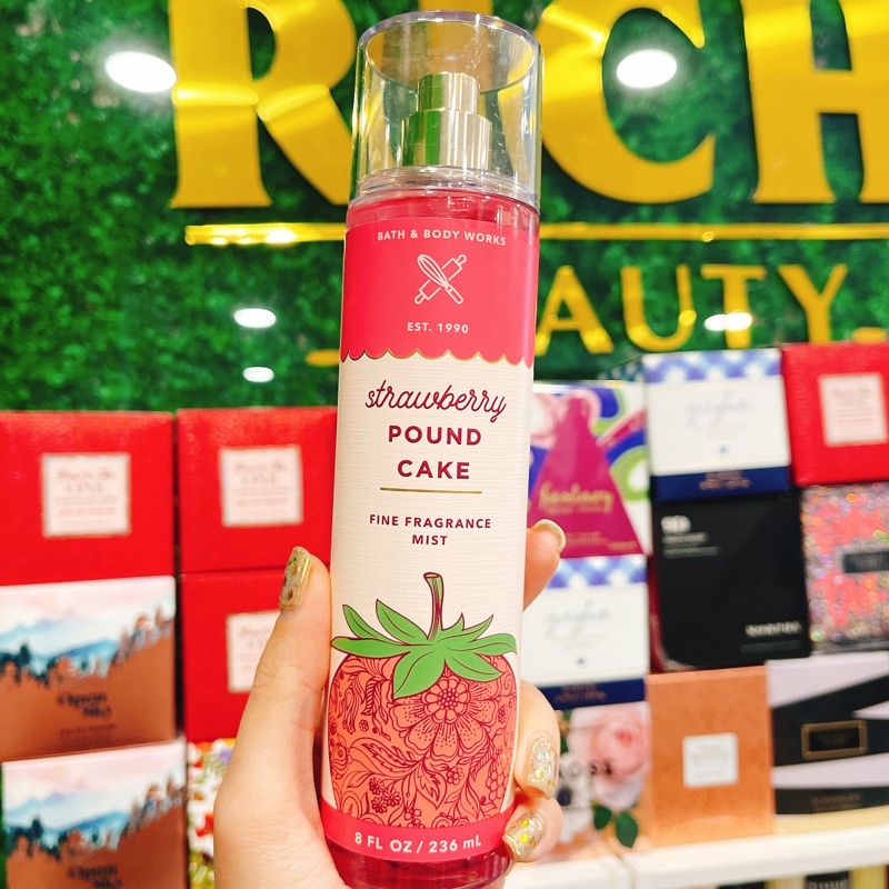 STRAWBERRY POUND CAKE -  Xịt Thơm Bath &amp; Body Works Usa