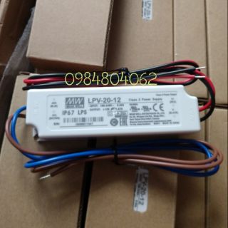 Nguồn Meanwell 12v-20w, ip67 LPV-20-12