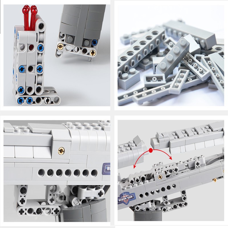 [Hàng Chính Hãng] Bộ Đồ Chơi Xếp Hình CaDA Lắp Ráp LEGO Mô Hình  súng PUBG Súng Lục Trắng 307 Mảnh Ghép