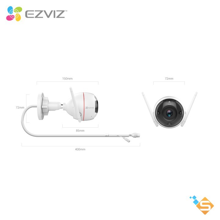 Camera IP WiFi Ngoài Trời Thông Minh EZVIZ C3W PRO 2MP 4MP MÀU BAN ĐÊM 1080P Full-HD - Bảo Hành Chính Hãng 2 Năm