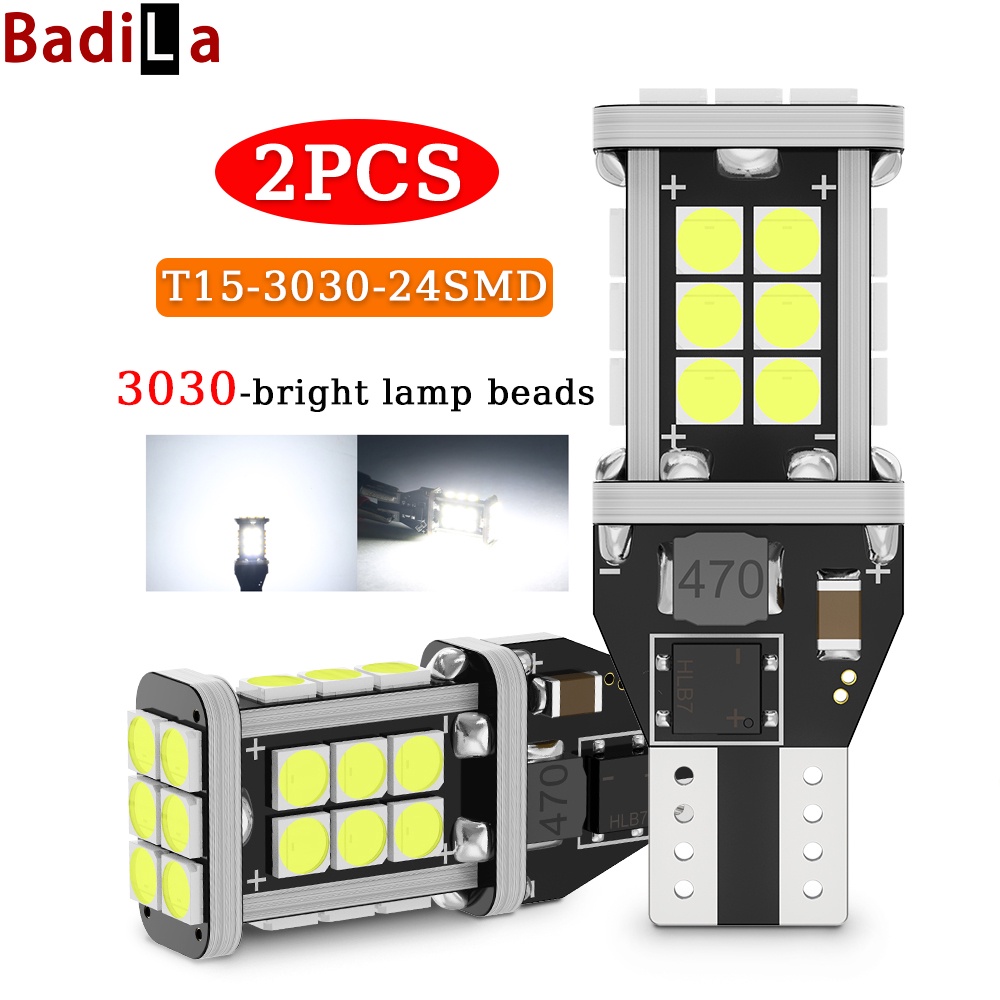 Bộ 2 Đèn LED T15 3030 24SMD Chất Lượng Cao Cho Xe Hơi