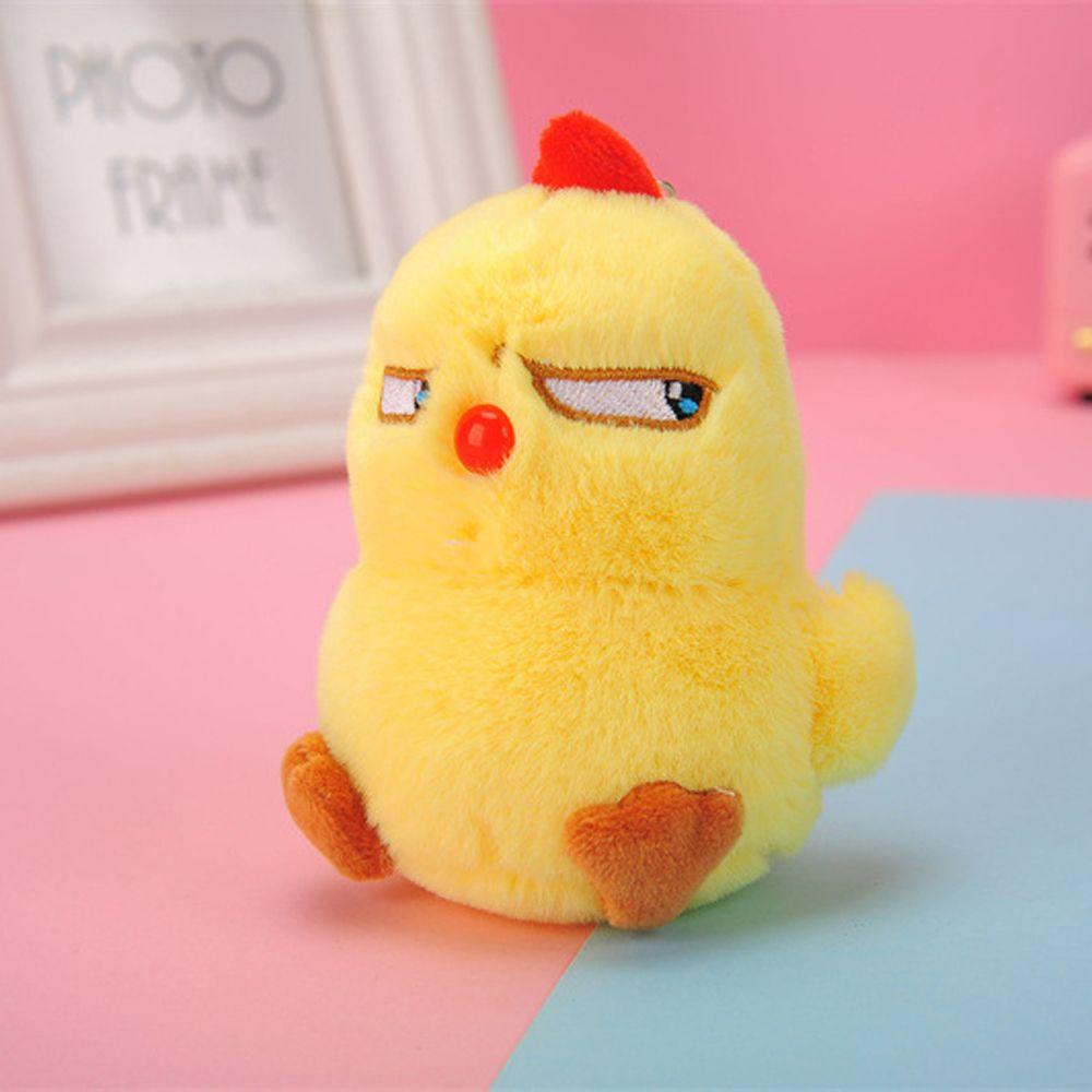 Móc Khóa Gà Nhồi Bông Mềm Mại Dễ Thương