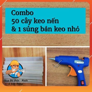 [COMBO] 50 cây keo nến + 1 súng bắn keo nhỏ