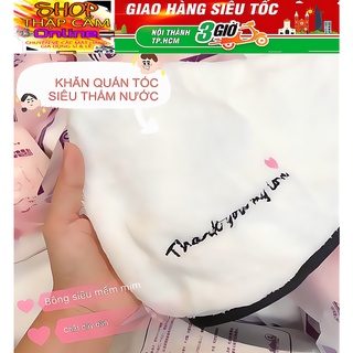 Khăn quấn tóc khô tóc siêu tốc - Khăn Ủ Tóc - Hút Ẩm -Lau Khô Tóc