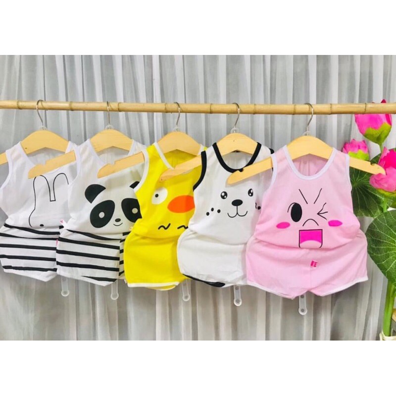(XẢ KHO) SET 5 BỘ THUN COTTON 2 CHIỀU CHO BÉ)