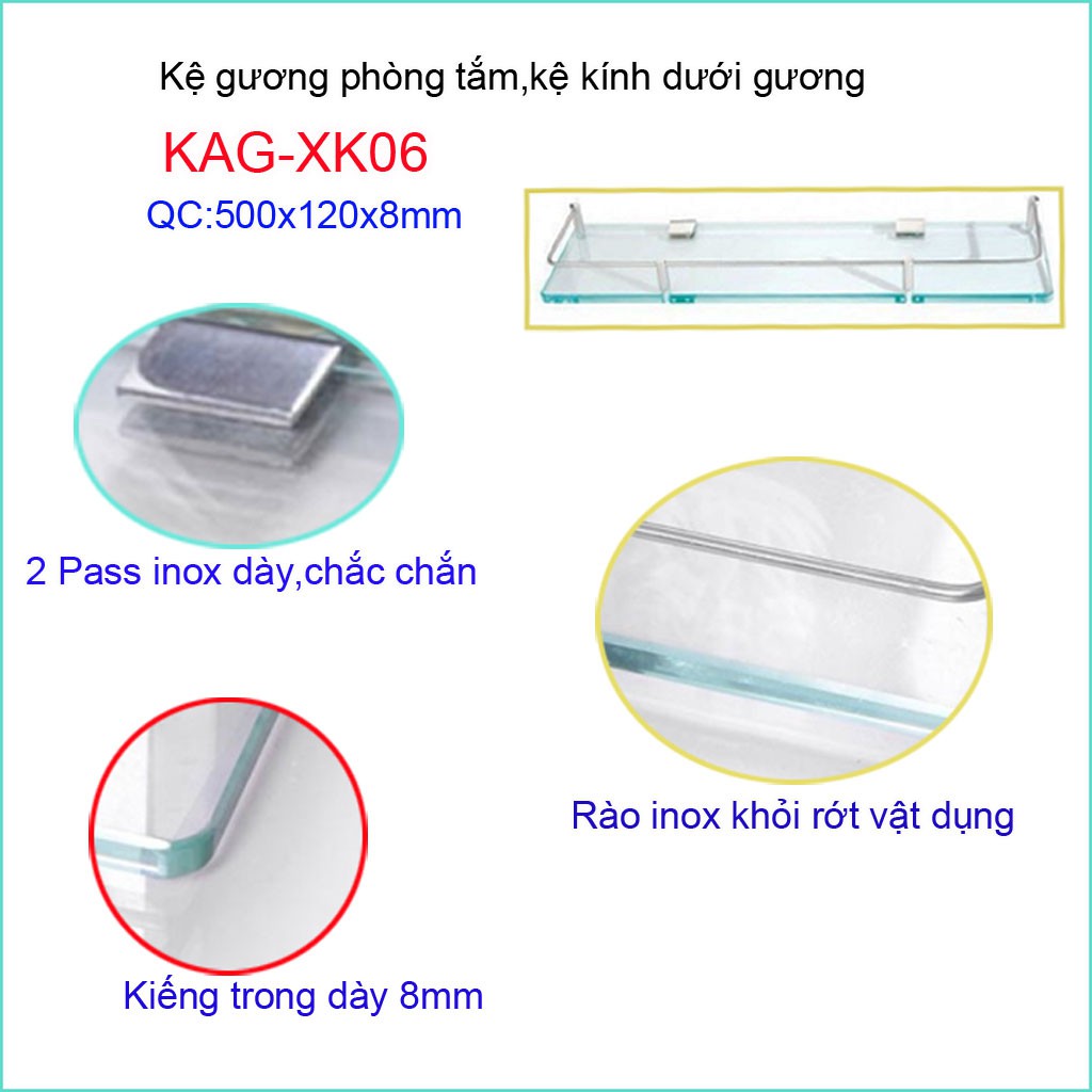 Kệ kính phòng tắm, kệ kiếng KAG-XK06