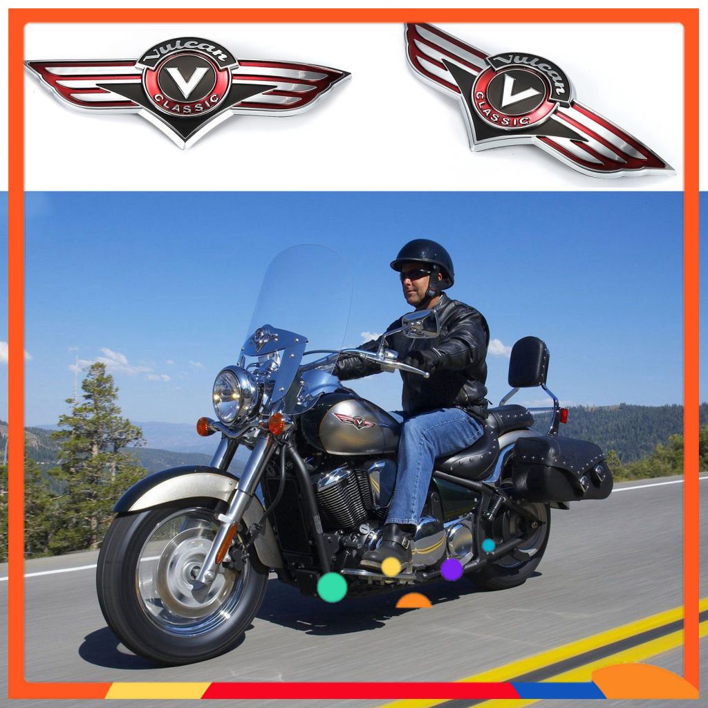 2 Sticker dán cho xe máy Kawasaki Vulcan