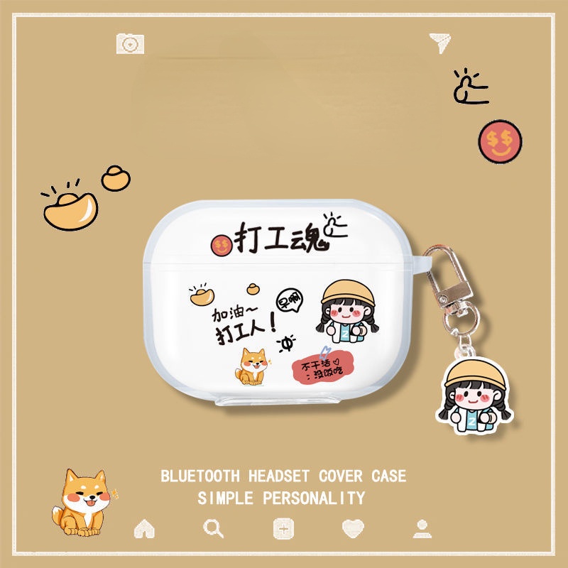 Vỏ Bảo Vệ Hộp Sạc Tai Nghe Redmi Buds 3 Lite Youth Trong Suốt Họa Tiết Hoạt Hình Thỏ Kulome &amp; Tím Dễ Thương