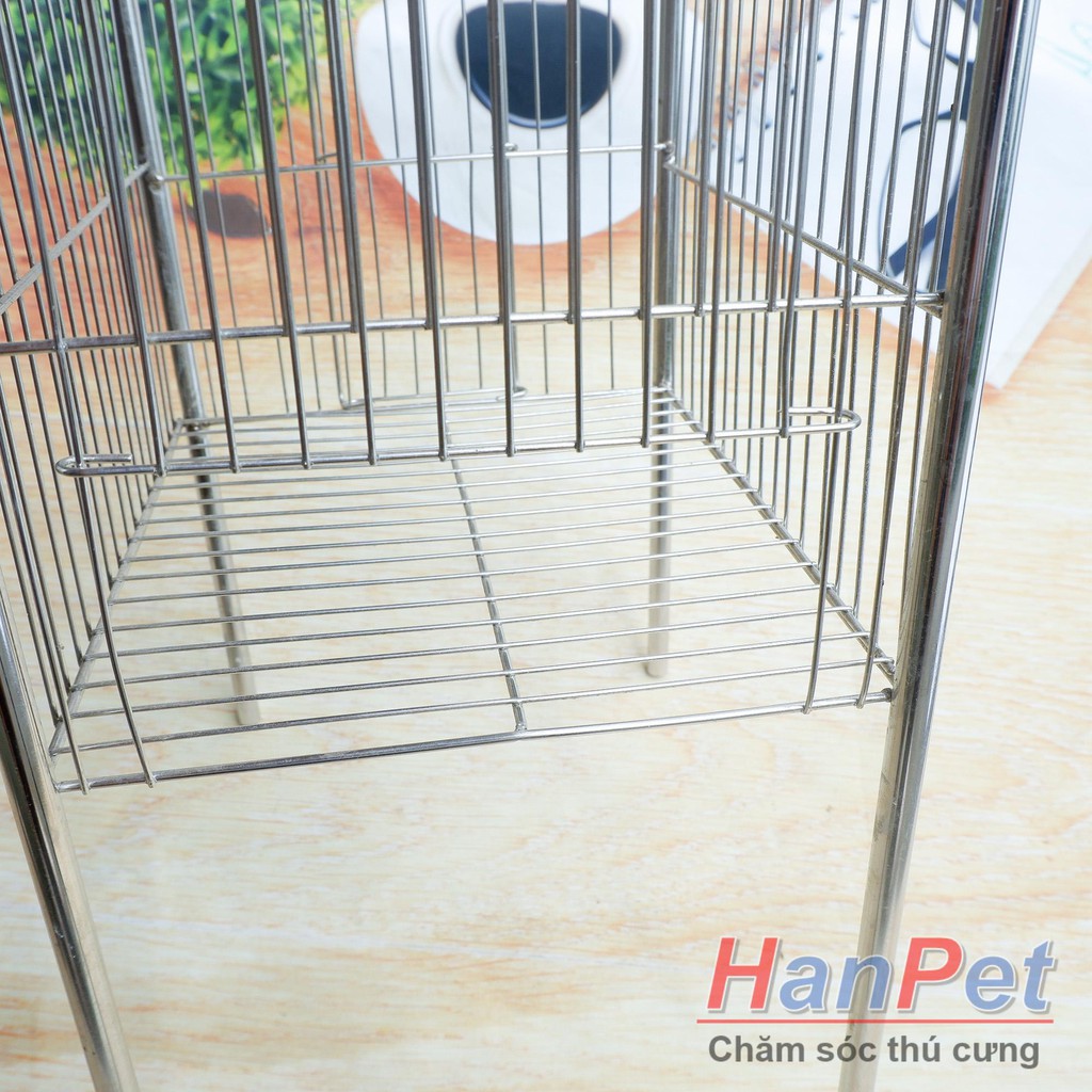 HN-Lồng tắm chim khuyên - lồng chuột hamster 100% inox không gỉ sét (Hanpet longtam) chuồng chim / lồng nuôi