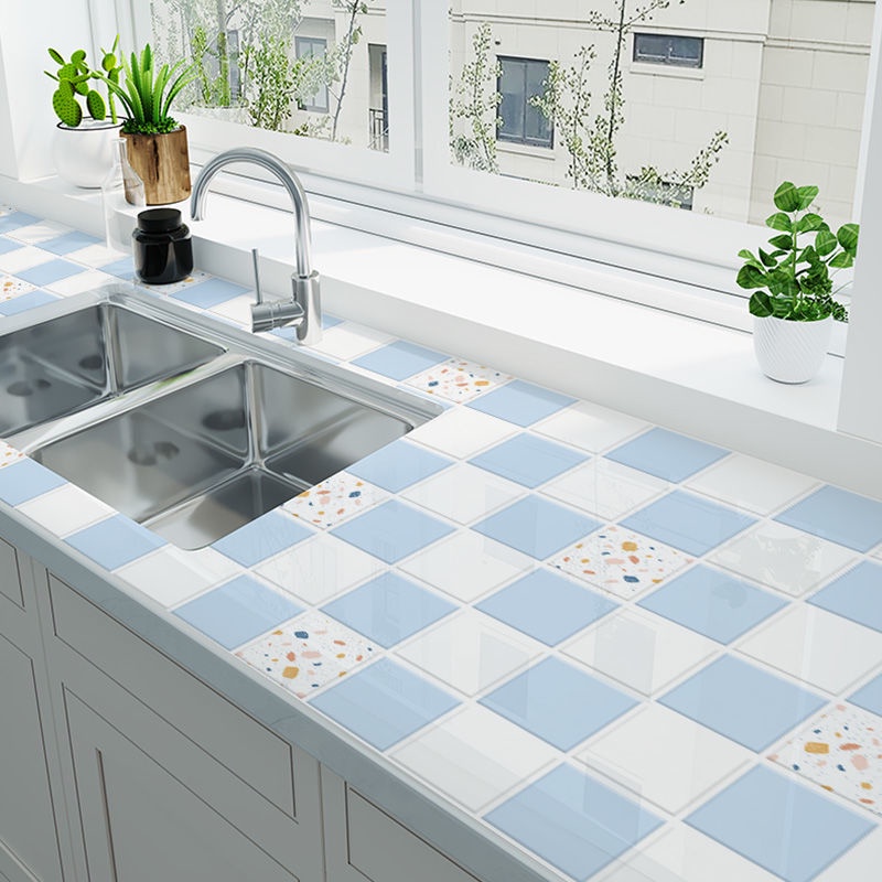 Giấy Dán Tường Nhà Bếp Dày Dặn Chống Thấm Nước/Dầu Mỡ Kích Thước 60*300cm