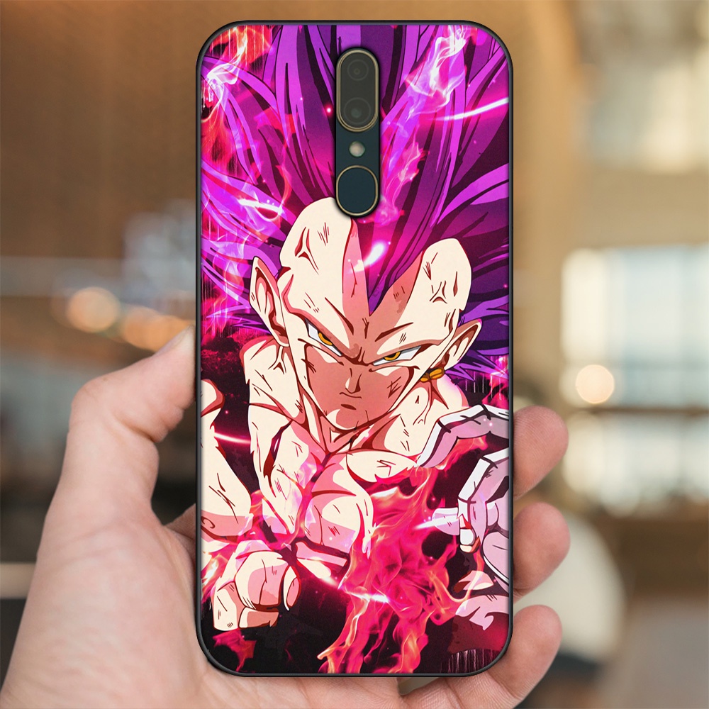 Ốp lưng Oppo F11 viền đen in hình Vegeta Dragon Ball