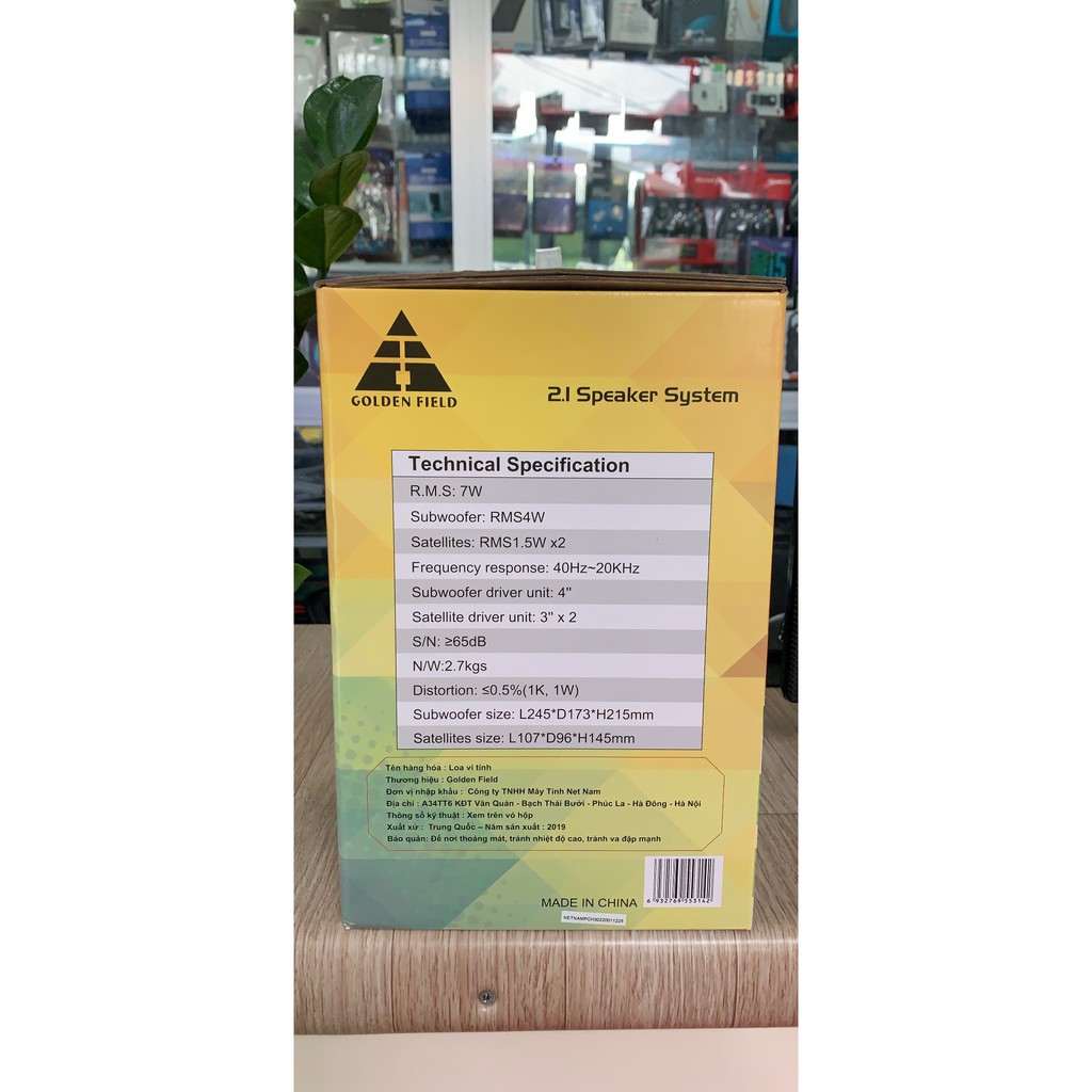 [Mã 2404EL10K giảm 10K đơn 20K] Loa máy tính Golden Field H302 (2.1) - Bảo hành Chính hãng 12 tháng