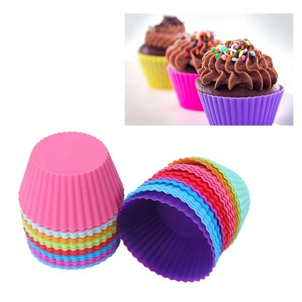 PVN50526 Set 6 khuôn làm bánh silicon, khuôn cupcake làm muffin, dụng cụ làm bánh, đồ ăn dặm cho bé Giá Rẻ