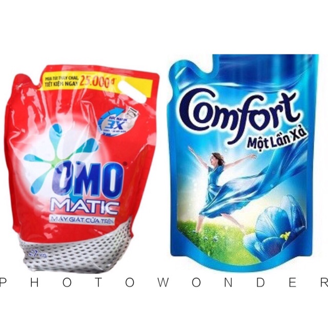 Combo 1 túi nước giặt + xả comfort