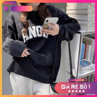 D54 Áo thun tay dài form rộng ,áo phông dài tay chất cotton dày đẹp in chữ GIF