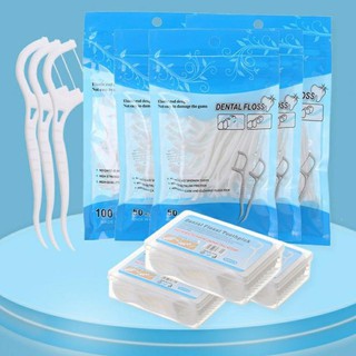 _hộp 50 chiếc tăm chỉ nha khoa floss picks tiệt trùng sợi chỉ mảnh